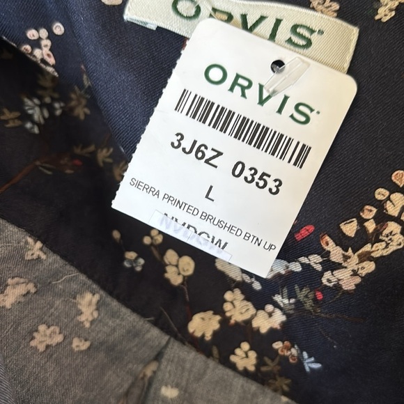 NWT‼️Orvis Sierra printed brushed button up shirt size L - Picture 7 of 7